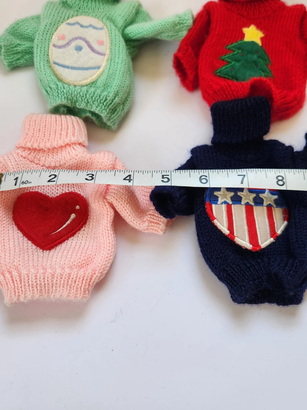 Doll Barbie Bear Sweaters  Seasons Christmas 4th Of July Easter Valentine Vtg